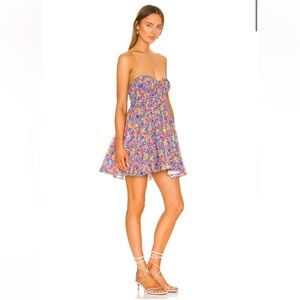 FOR LOVE & LEMONS SASHA STRAPLESS MINI DRESS size small